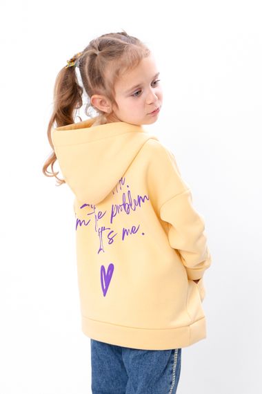 Худі для дівчинки (з капюшоном) Носи своє 110 Світло-жовтий (p-12414-182902) | Зображення 2