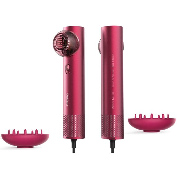 Професійний стайлер для волосся 5в1 Матовий Червоний XPRO у шкіряному кейсі (46404-_596) | Зображення 6