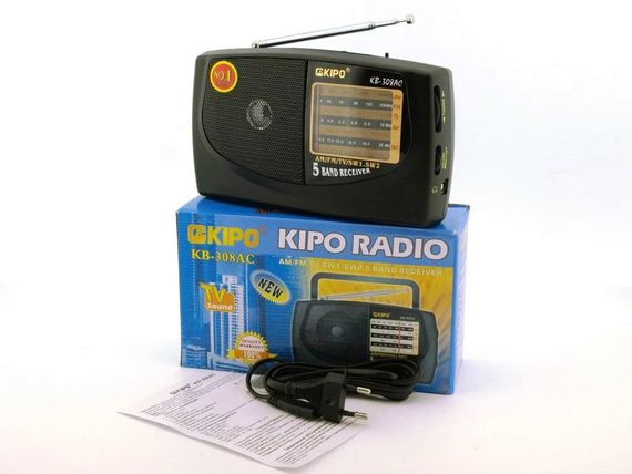 Мощный цифровой портативный FM радиоприемник Kipo всеволновое переносное портативное радио | Зображення 9