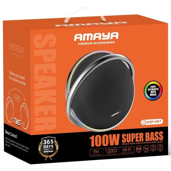 Bluetooth Колонка Amaya HK7 100W Black | Зображення 1