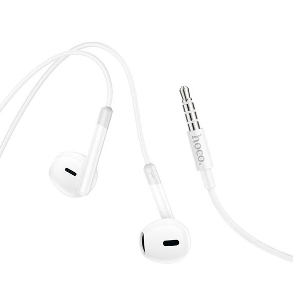 Стерео навушники Hoco M109 Pure joe (3.5mm/1.2m) White | Зображення 3