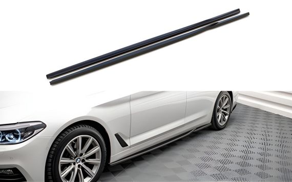 Боковые Пороги DPT V-2 (Черный Глянец) для BMW 5 серия G30/31 2017-2023 гг