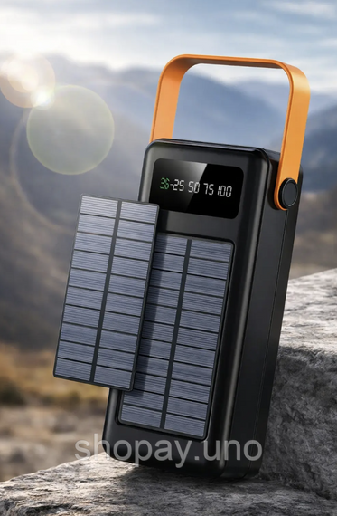 Power Bank SOLAR YM-636CX 80000 mAh с фонарём ∙ Портативный аккумулятор YM-636C на солнечной батарее | Зображення 3