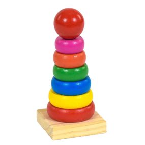 Дитяча дерев'яна іграшка "Пірамідка" RZV100, 14 см