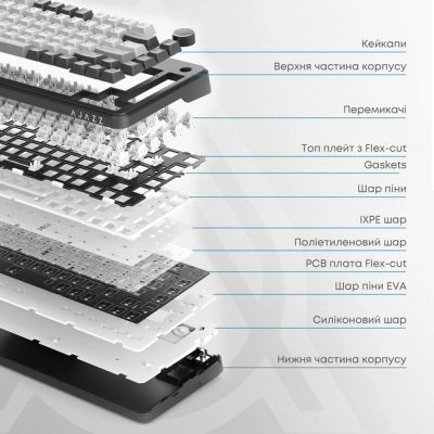 Клавиатура Ajazz AK820 MAX Magnetic Switch RGB USB White (AK820MAX-WM-PWB) | Зображення 5