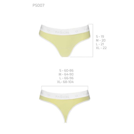 Спортивные трусики-стринги Passion PS007 PANTIES M, yellow | Зображення 4