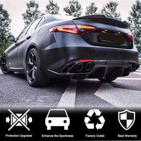 Спойлер V6 (Карбон) для Alfa Romeo Giulia 2016-2022 рр | Зображення 2