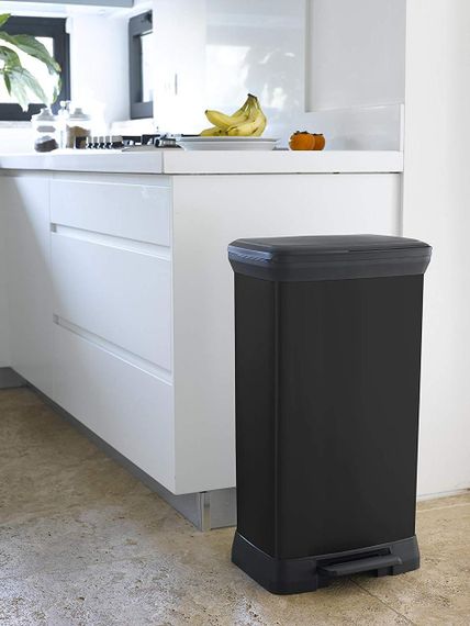 Контейнер для мусора с педалью Curver (Курвер) Deco bin 50 л (02162-01) Черный | Зображення 7
