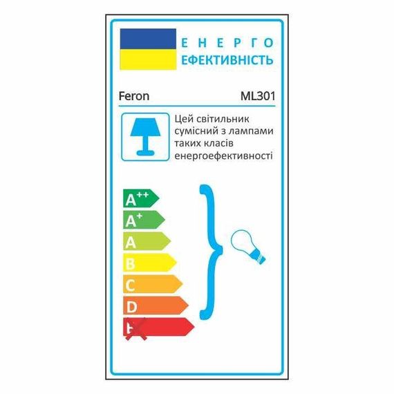 Накладний світильник Feron ML301 під лампу білий | Зображення 1