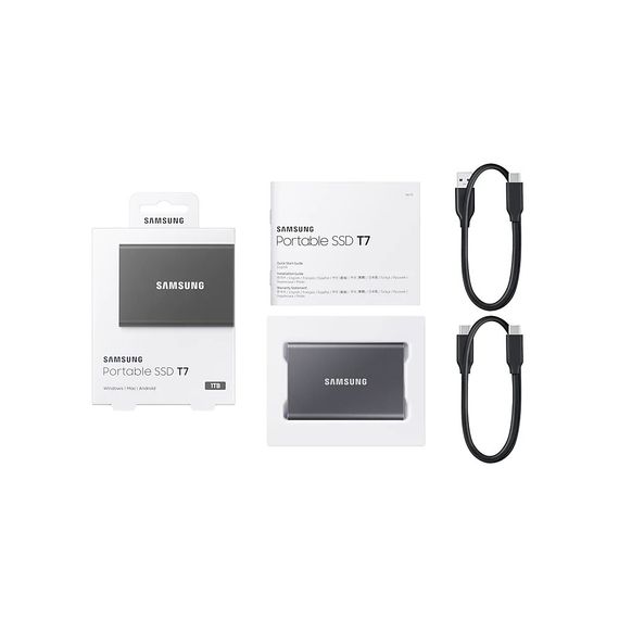 SSD накопичувач Samsung T7 1TB USB 3.2 GEN.2 Gray (MU-PC1T0T/WW) | Зображення 7