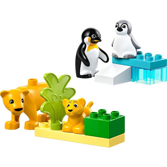 Конструктор LEGO DUPLO Town Сімейства диких тварин: Пінгвіни та Леви (10442) | Зображення 1