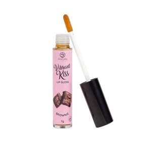 Блиск для губ з ефектом вібрації - Secret Play Brownie Lip Gloss Vibrant Kiss Sex Aura