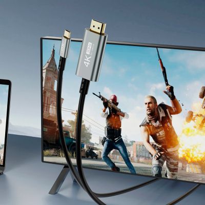 Кабель мультимедийный USB-C to HDMI 1.8m GB019-CHDMI XO (GB019-CHDMI.tranish) | Зображення 4