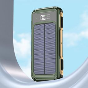 Павербанк високої ємності 30000mAh на сонячній батареї Solar Power Bank 4 в 1