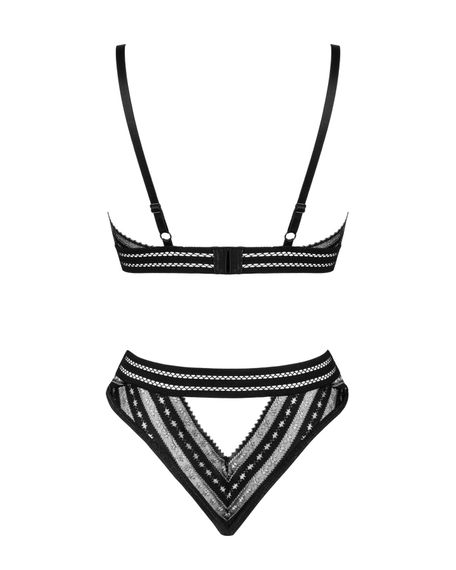 Комплект білизни Obsessive Natilya 2-pcs set M/L, black, бюстгальтер, трусики | Зображення 5
