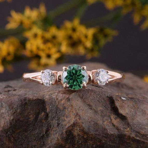 Кольцо из красного золота с фианитами 20 | Зображення 8