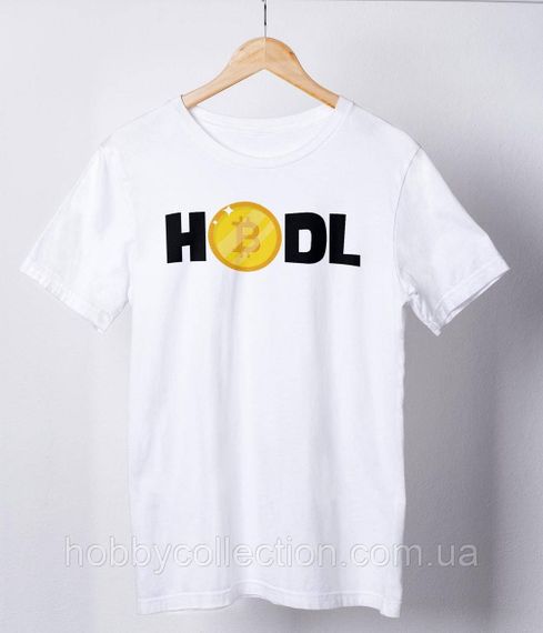 Футболка жіноча із принтом "HODL" біла