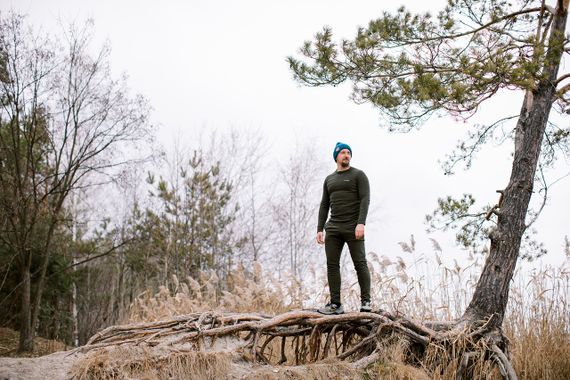 Термобілизна чоловіча Tribe Microfleece олива M, тепла флісова термобілизна трайб для риболовлі полювання туризму кемпінгу ЗСУ | Зображення 4