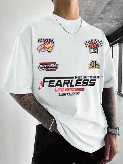 Футболка чоловіча з принтом повсякденна XL Білий