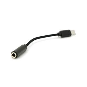 Кабель-перехідник KIN KY-222 Jack 3.5mm(F) => Type-C(M), 0.1м, Black, Box