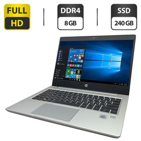 Ультрабук HP ProBook 430 G7 / 13.3" (1920x1080) IPS / Intel Core i5-10210U (4 (8) ядра по 1.6 - 4.2 GHz) / 8 GB DDR4 / 240 GB SSD / Intel UHD Graphics / WebCam б/в