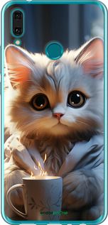 Чохол на Huawei Y9 2019 Білий кіт "5646u-1602-2448"