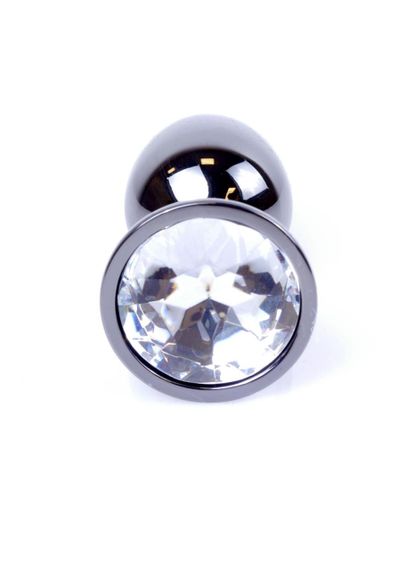 Анальна пробка - Jewellery Dark Silver Plug Clear Sex Aura | Зображення 1