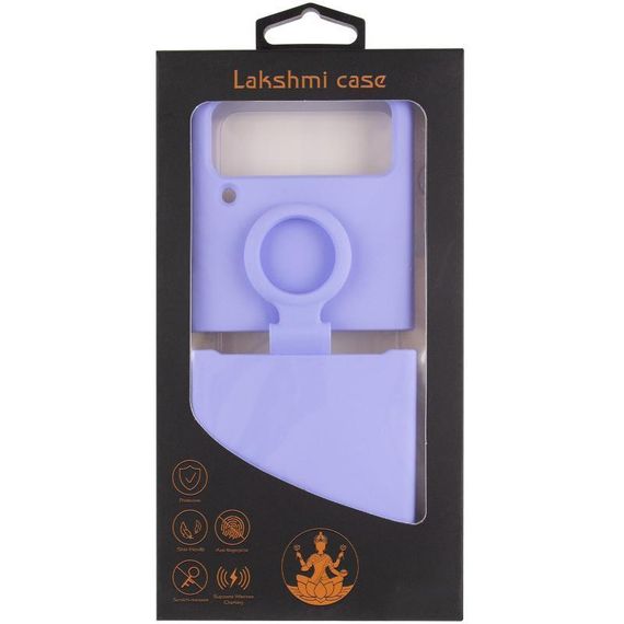 Чохол Foldables Silicone Cover Lakshmi (AAA) для Samsung Galaxy Z Flip4 Білий / White Бузковий / Dasheen | Зображення 2