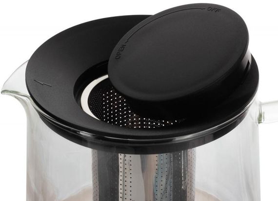 Чайник скляний заварювальний Kamille 1000мл зі знімним ситечком (0776m) | Зображення 3