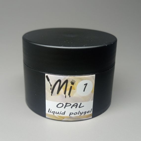 Жидкий полигель Мі OPAL #1 молочный с шиммером 50мл (баночка)