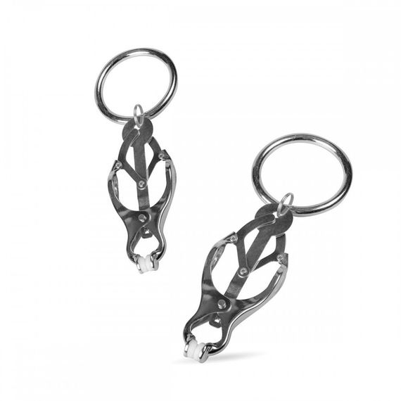 Зажимы для сосков с кольцами EasyToys Clover Clamps With Clips sexstyle | Зображення 1