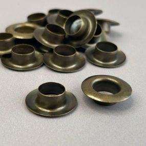 Люверс D-10мм нерж. з пласт. кільцем-антик (100шт) (матр.00257)
