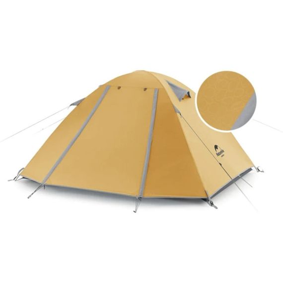 Намет чотиримісний Naturehike P-Series NH18Z044-P 210T/65D, жовтий | Зображення 1