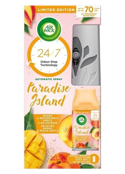 Автоматичний освіжувач повітря Air Wick Paradise Island Limited Edition (білий) 250мл
