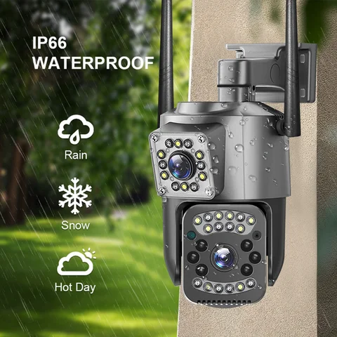 Вулична WIFI камера відеоспостереження поворотна Smart Home Camera SC03 V380 Pro на два об'єктиви | Зображення 2