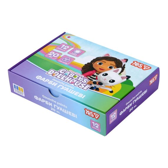 Фарби Гуаш Gabby Dollhouse YES 230442 12 кольорів Різнокольоровий shop (4823125206678)