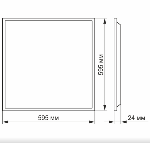 LED Панель 48W 6000К матова VL-Pb486W Videx | Зображення 1