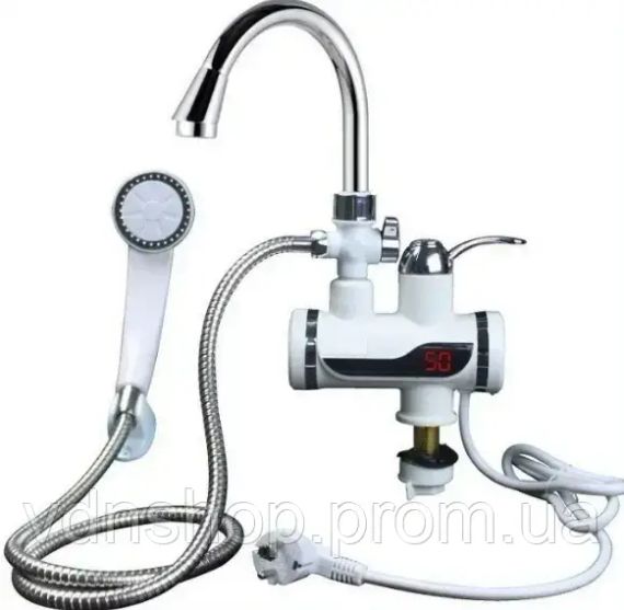 Бокове підключення Проточний водонагрівач із душем | Зображення 2