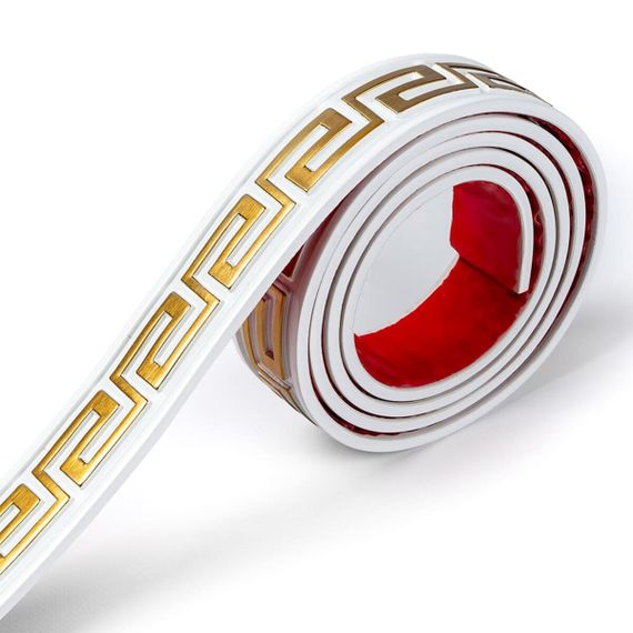 Молдинг 3000х50х6 мм Білий із золотом SW-00002688