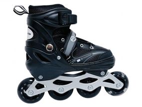 Дитячі розсувні ролики Maraton Oscar |  Світні колеса PU, ABEC-7 Carbon Чорний, M (34-37)