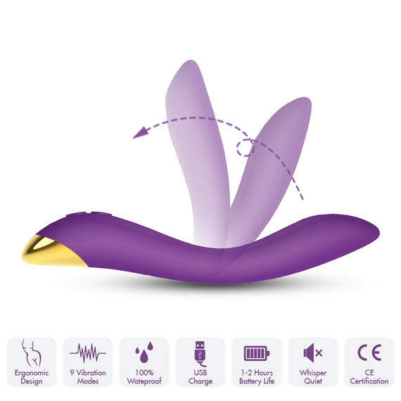 Вибромассажер для точки G Boys of Toys - Flamingo Purple, BS5200008-1 Sex Aura | Зображення 7