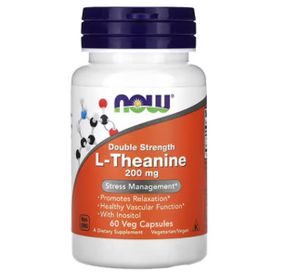 Амінокислота Теанін NOW THEANINE 200 MG  60 vcaps