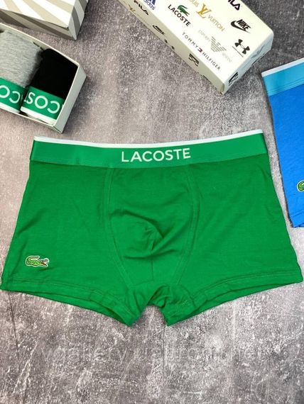 Чоловічі труси Lacoste набір боксери Лакоста 5 штук бавовна шортики брендовий комплект боксерок | Зображення 5