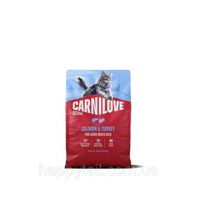 Беззерновой сухой корм Carnilove Active Salmon & Turkey Large Breed для кошек крупных пород лосось и индейка 2 кг (арт. 173716)