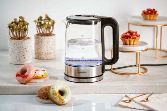 Електрочайник Mesko MS 1301 black 1850-2200Вт/ 1.7л/ скло/ встановлення температури | Зображення 5