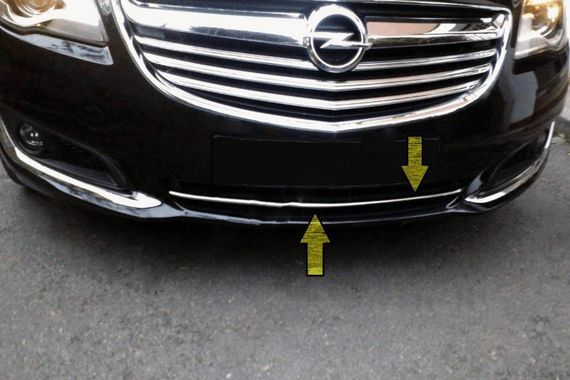 Накладки на решітку бампера (нерж) для Opel Insignia 2008-2017 рр