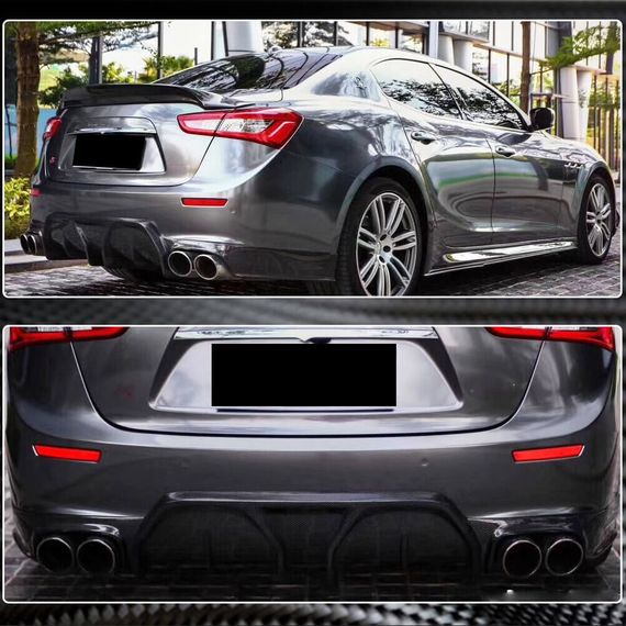 Диффузор заднего бампера (для Base/S/S Q4 2014-2017, Карбон) для Maserati Ghibli | Зображення 4