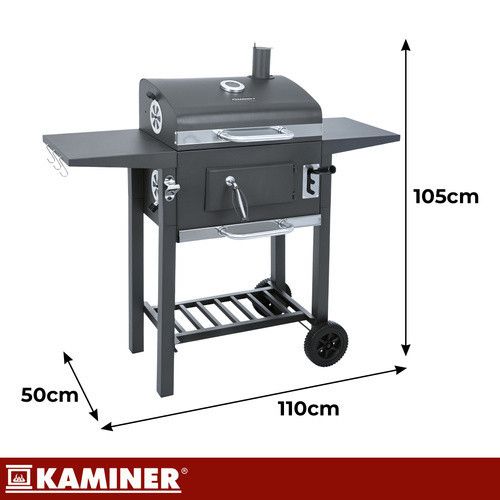 Мангал-гриль садовий з кришкою 105х110х50 см Kaminer 27317 | Зображення 1