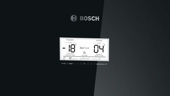 Холод. с нижн. мороз. кам. BOSCH KGN49LB30U, 203х67х70см, 2 дв., Холод.отд. - 330л, Мороз. отд. - 105л, A++, NF, Черный (стекло) (KGN49LB30U) | Зображення 4