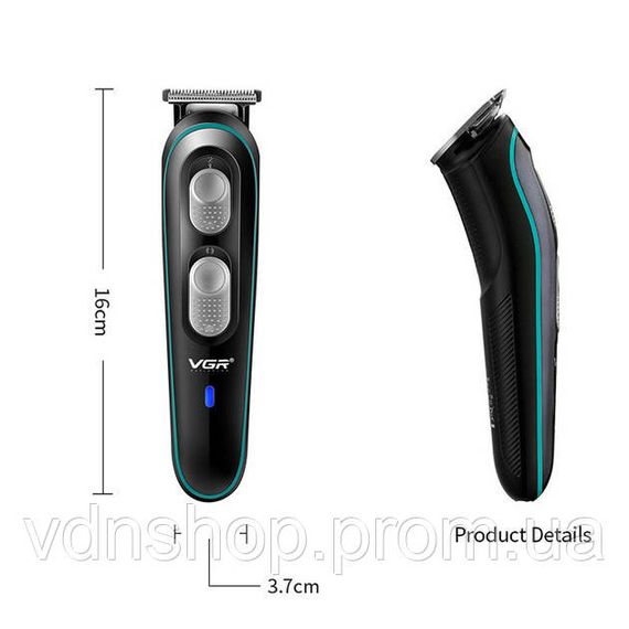 Машинка для стрижки волосся з мотором VGR V-055, Чоловічий тример для окантовки Тример скронь JH-95 | Зображення 7